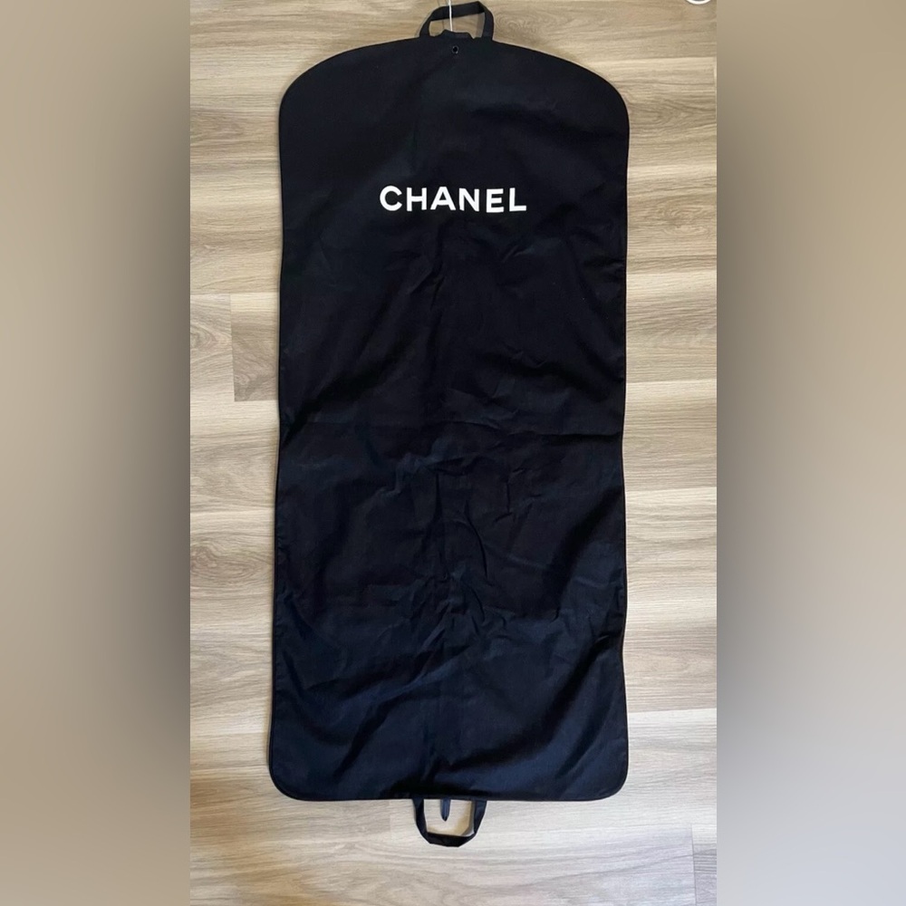 CHANEL Heavy Black Canvas Garment Bag~22 1/2" W x 49" L